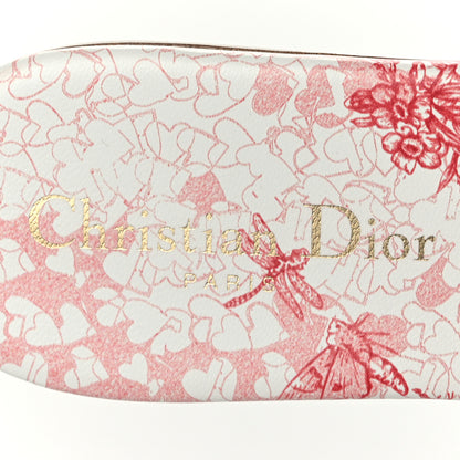Christian Dior Canvas Embroidered Dioramour Dway Mules Slide Sandals 38 Red 7 of 8