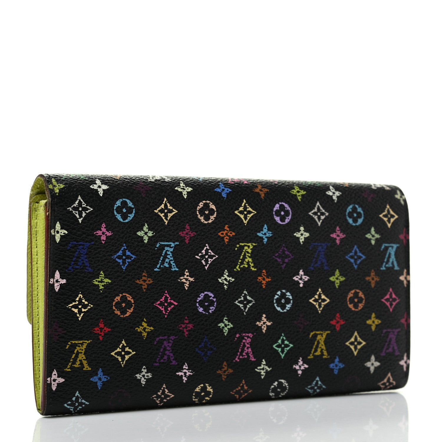 Louis Vuitton Monogram Multicolor Sarah Wallet Black Pistache 3 of 7