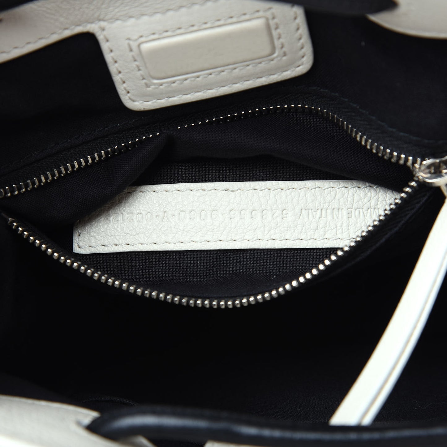 Calfskin Logo XXS Shopping Tote White