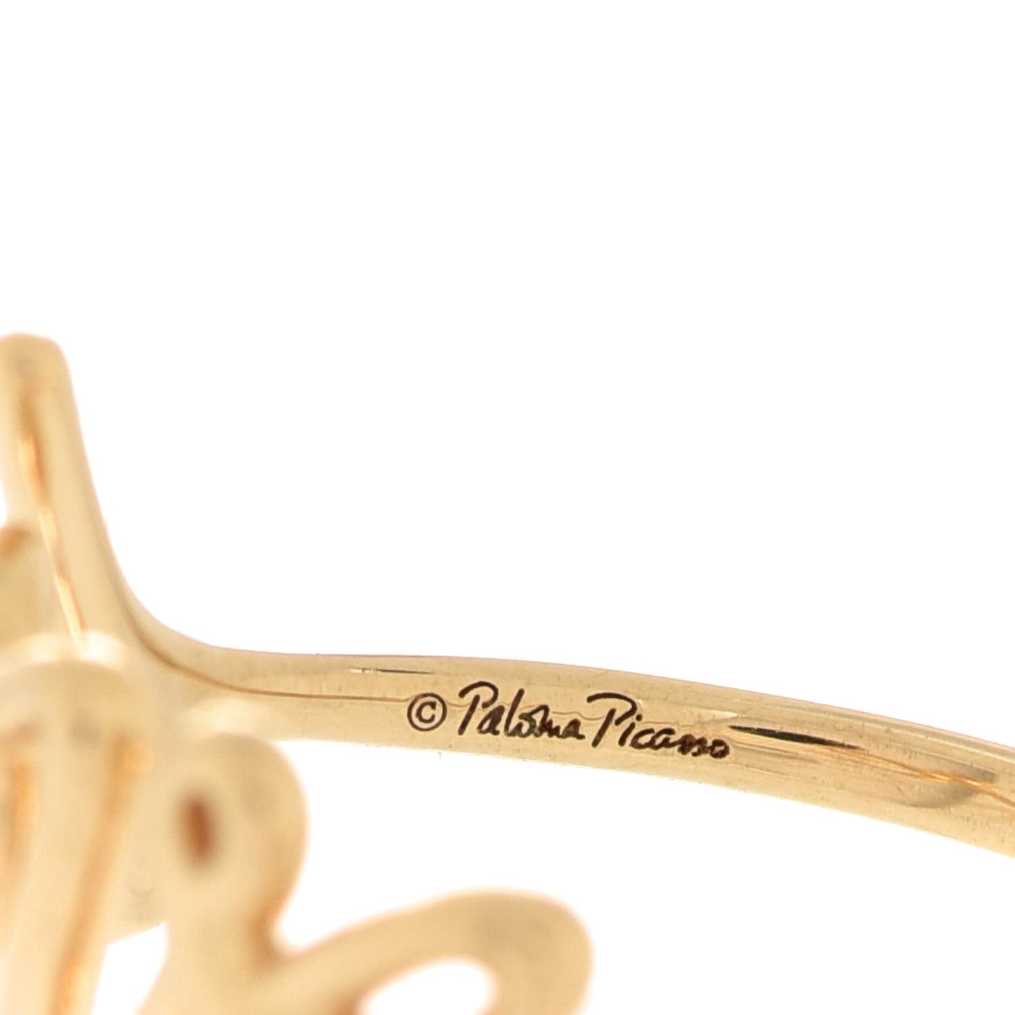 18K Yellow Gold Paloma's Graffiti Love Ring 57 8
