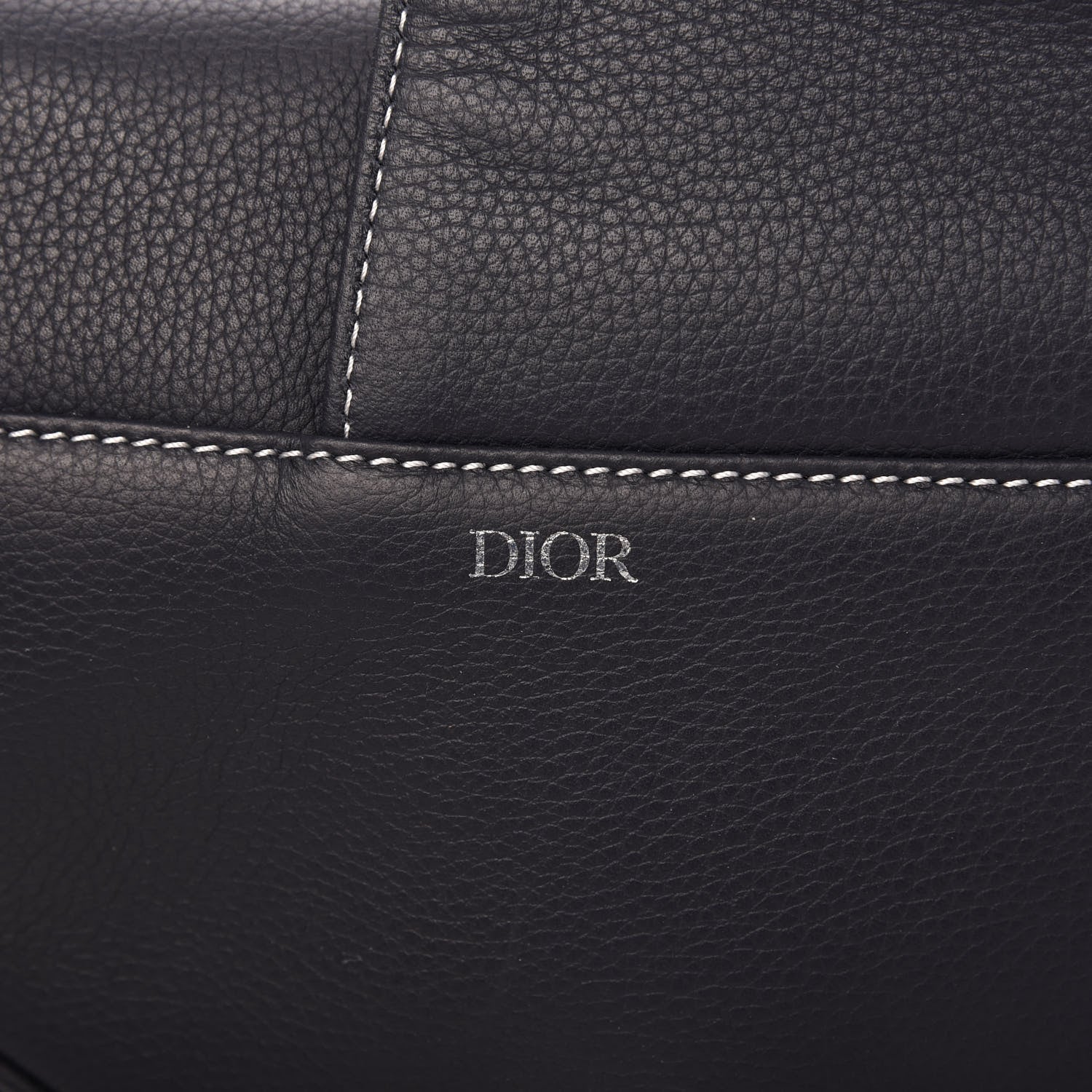 Christian Dior Grained Calfskin Kim Jones Saddle Bag Navy Blue 10 of 11