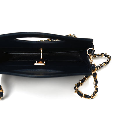 Chanel Aged Calfskin Quilted Small 31 Shopping Bag Navy 5 of 13