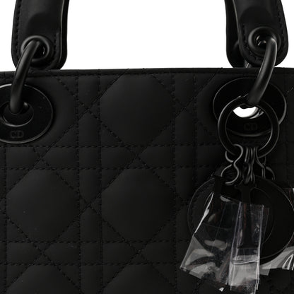 Christian Dior Ultra Matte Calfskin Cannage Mini Lady Dior Black 7 of 10