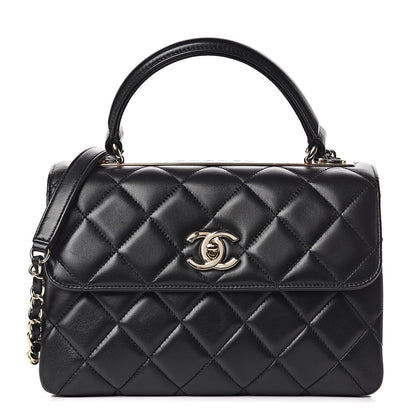 Chanel Lambskin Quilted Small Trendy CC Dual Handle Flap Bag Black 1 of 10