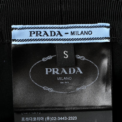 Prada Velvet Triangle Womens Bucket Hat S Black 8 of 10