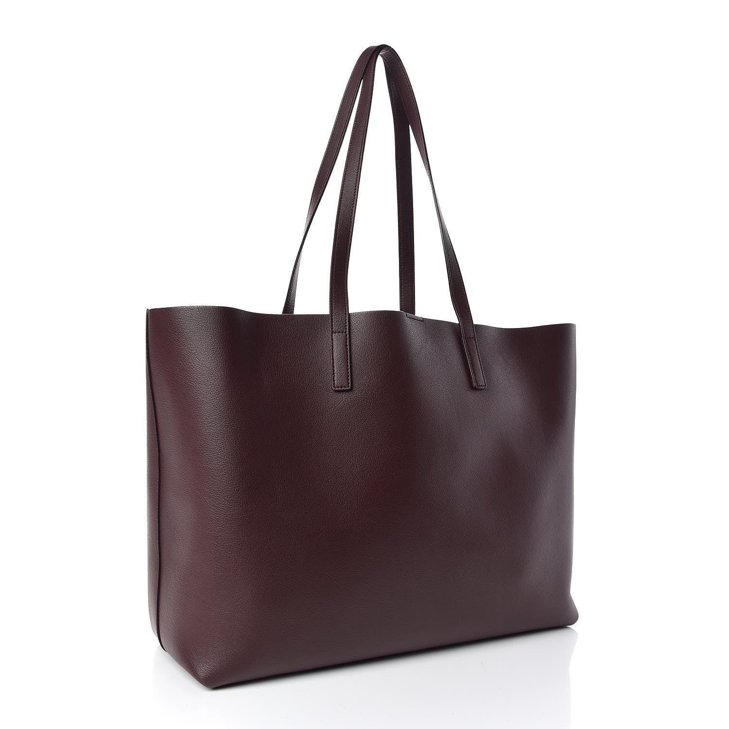 Saint Laurent Calfskin Large Shopping Tote Bordeaux 4 of 11