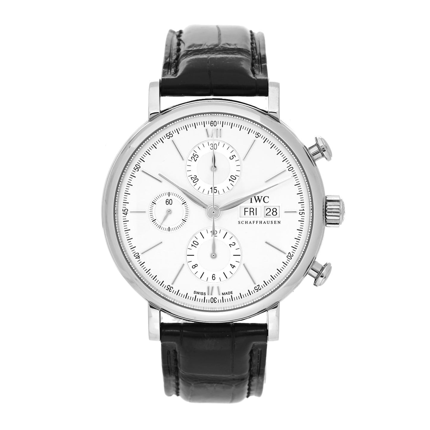 Stainless Steel Alligator 42mm Portofino Chronograph Automatic Watch IW391007
