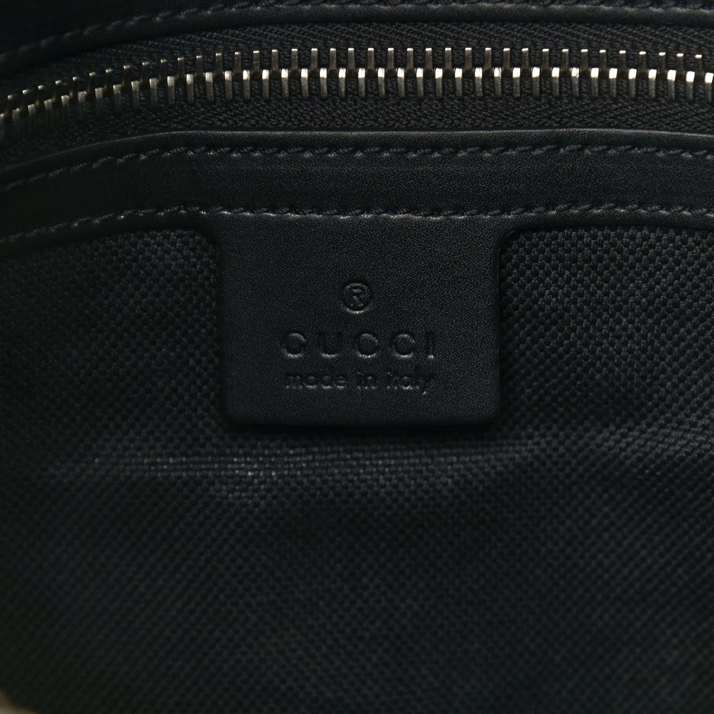 GG Supreme Monogram Appia Calfskin Web Flat Messenger Bag Black Grey