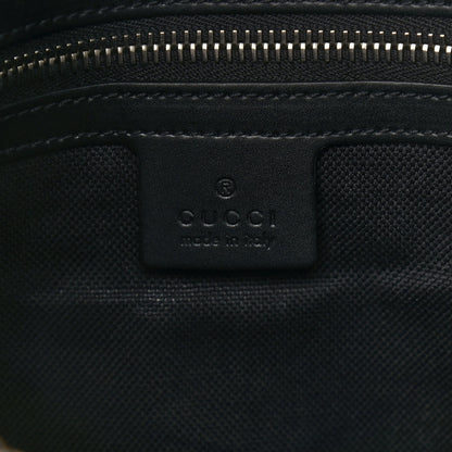 Gucci GG Supreme Monogram Appia Calfskin Web Flat Messenger Bag Black Grey 6 of 10