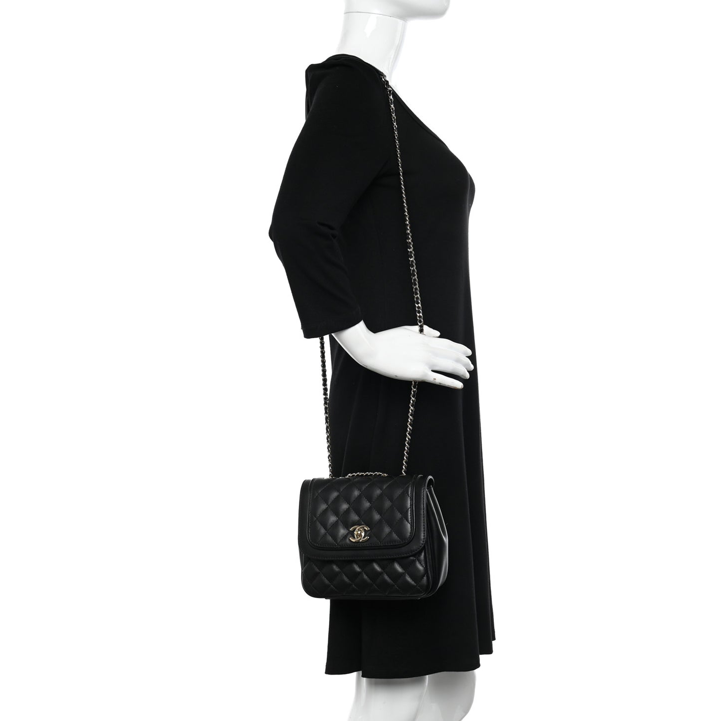 Lambskin Quilted Small Lovely Day Flap Black