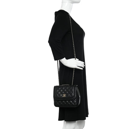 Chanel Lambskin Quilted Small Lovely Day Flap Black 2 of 10