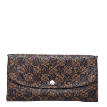 Louis Vuitton Damier Ebene Emilie Wallet Red 1 of 10