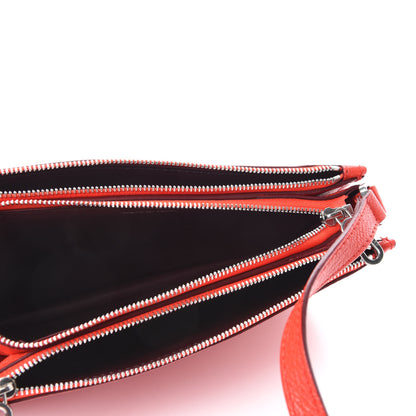 Burberry Grainy Goatskin Triple Zip Crossbody Bag Bright Red 5 of 10