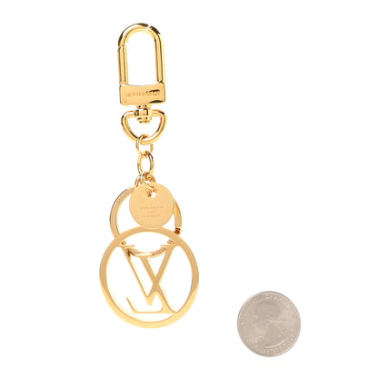 Louis Vuitton LV Circle Bag Charm Key Holder Gold 2 of 4