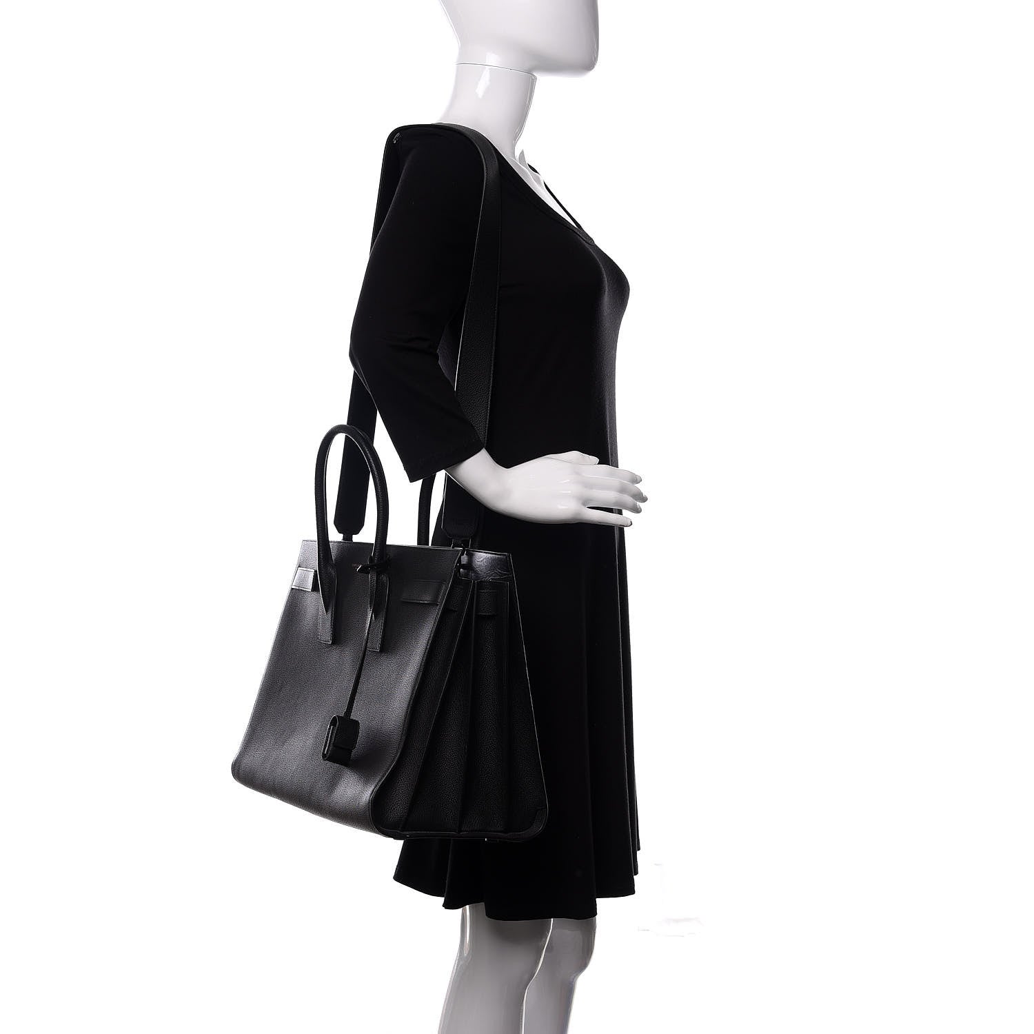 Saint Laurent Grained Calfskin Large Sac De Jour Carryall Black 2 of 10