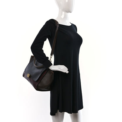 Celine Smooth Calfskin Medium Tri-Color Trapeze Ebony 2 of 10