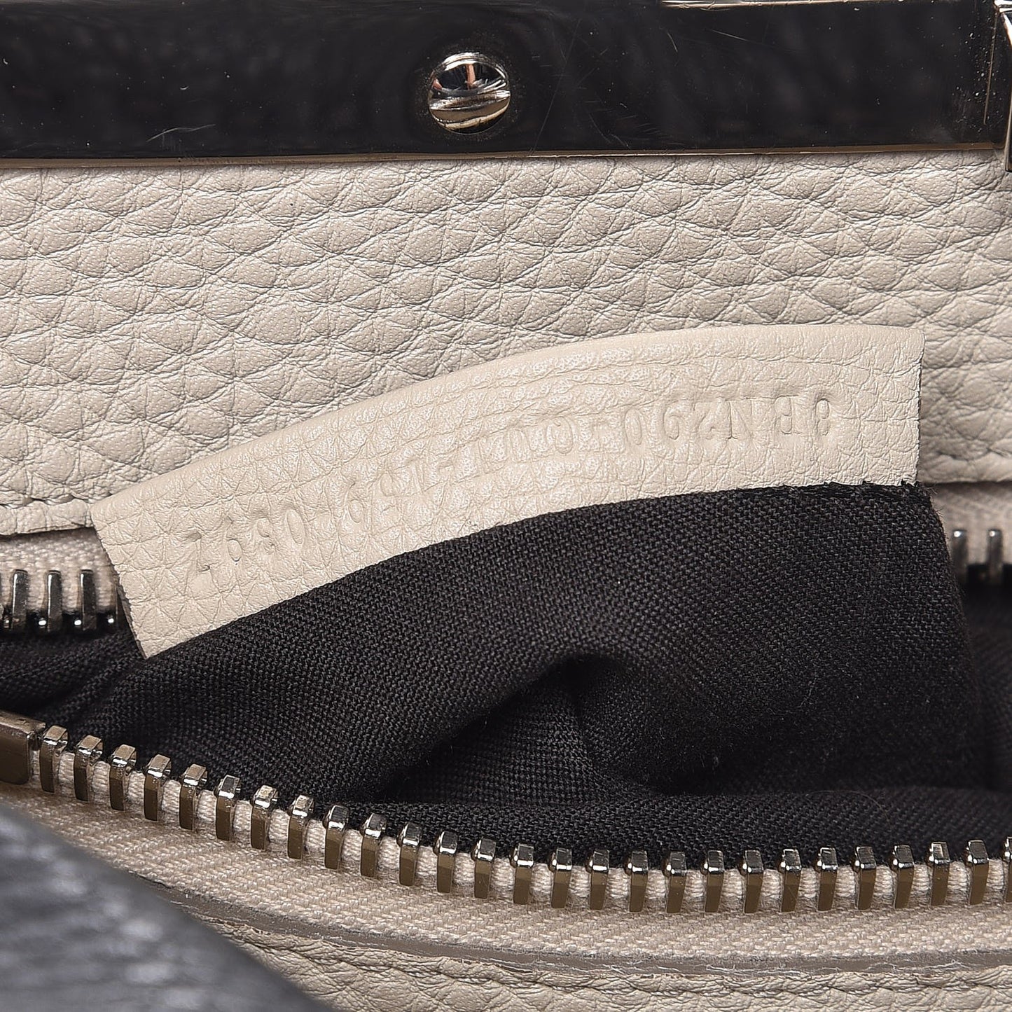 Cuoio Romano Selleria Bi-Color Medium Peekaboo Iconic Satchel Asfalto Latte