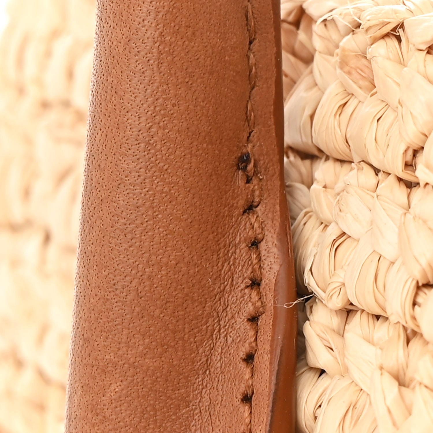 Saint Laurent Raffia Calfskin Panier Rectangle Tote Naturel Brick 12 of 12