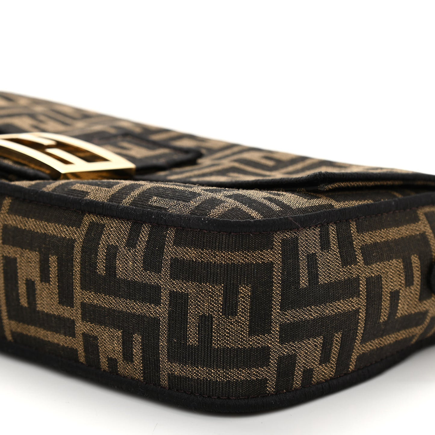 Fabric Jacquard FF 1974 Medium Baguette Tobacco Moro Black