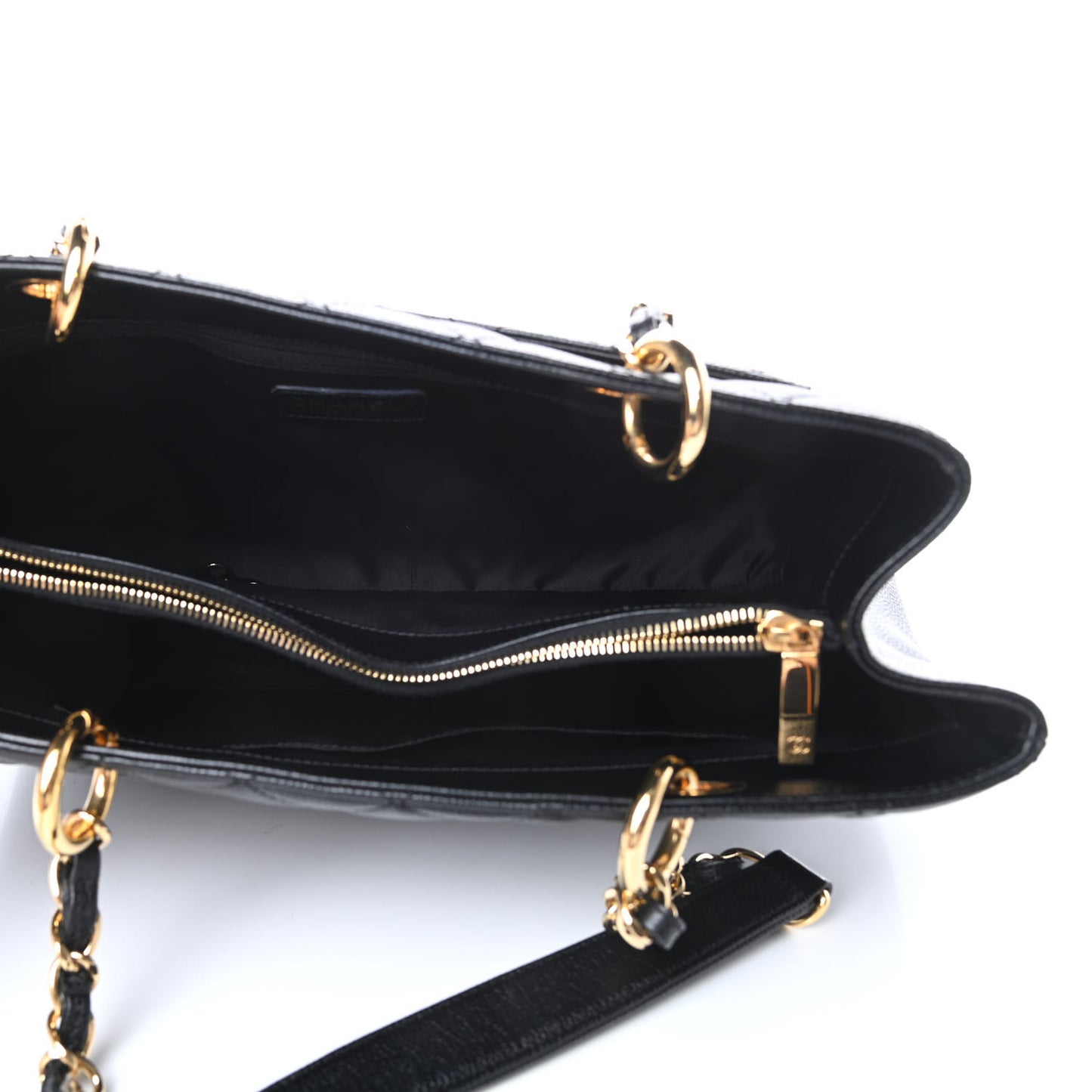 Caviar Quilted Grand Shopping Tote GST Black