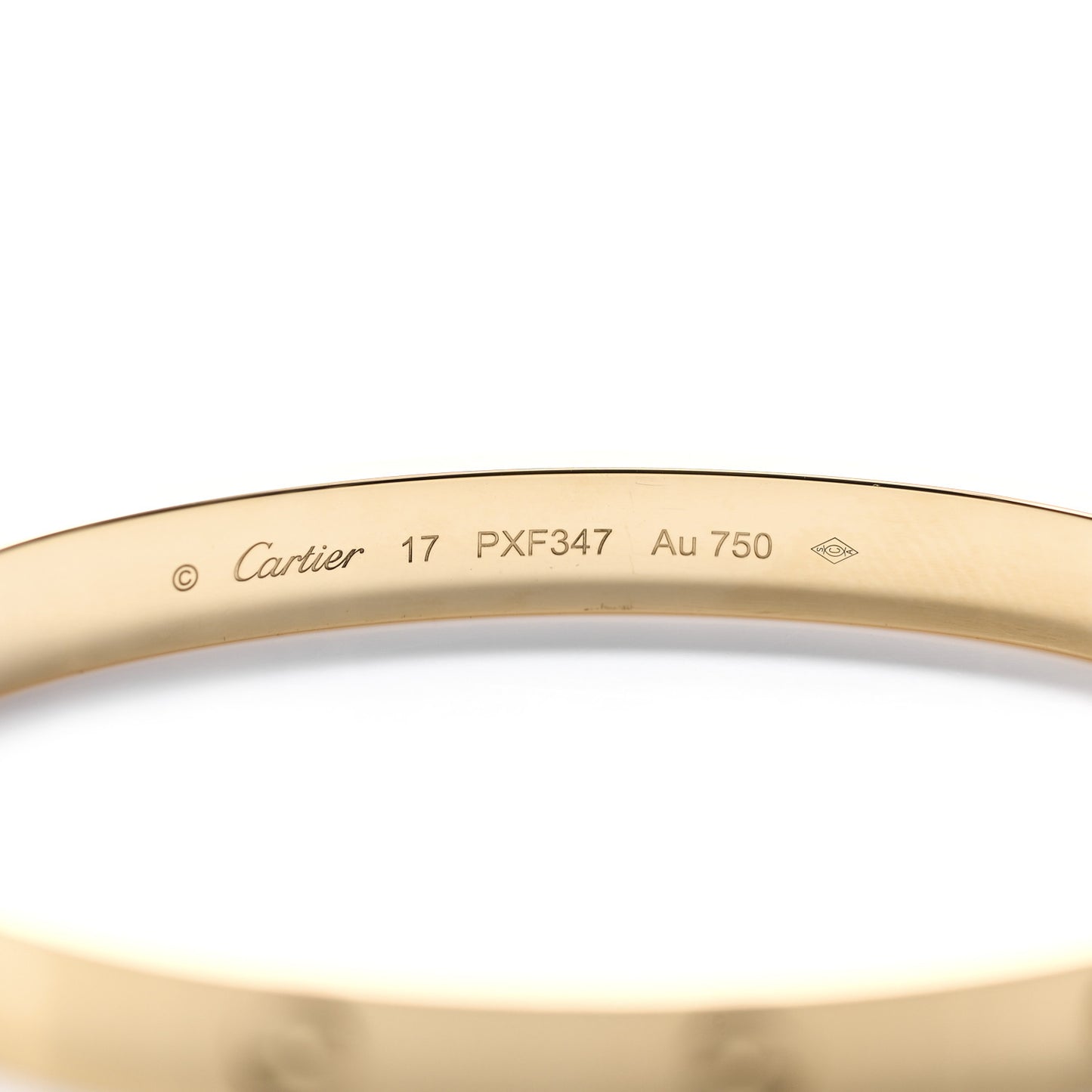 18K Yellow Gold LOVE Bracelet 17