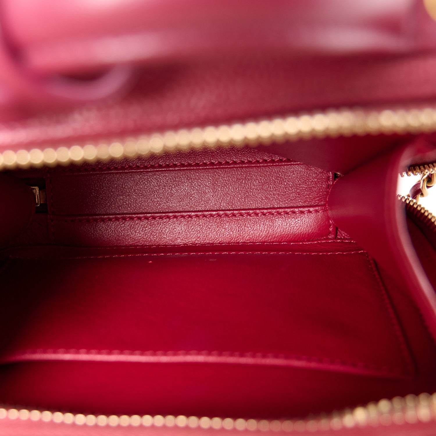 Chanel Caviar Quilted Small CC Filigree Vanity Case Burgundy 11 of 12