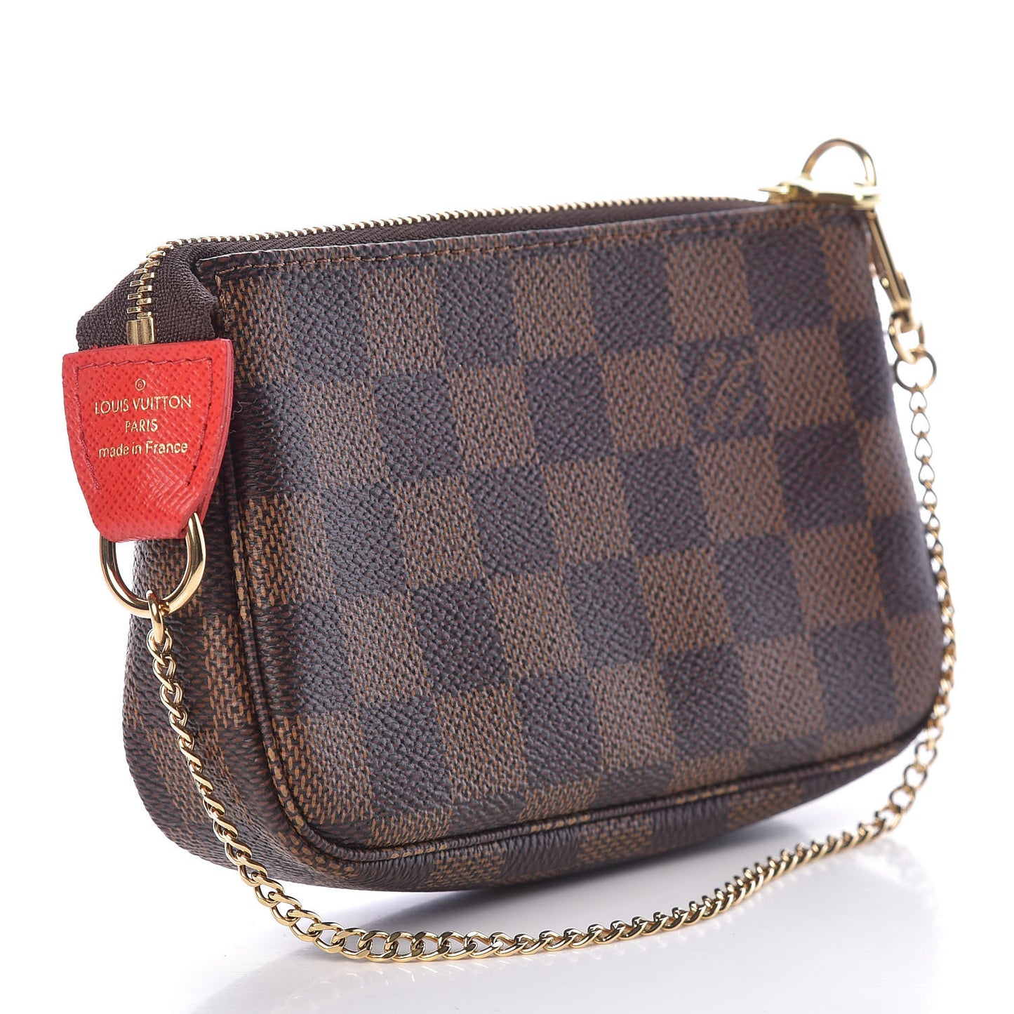 Damier Ebene 2019 Christmas Animation Mini Pochette Accessories Red