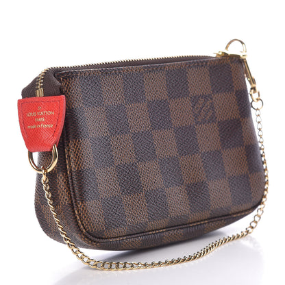 Louis Vuitton Damier Ebene 2019 Christmas Animation Mini Pochette Accessories Red 3 of 8
