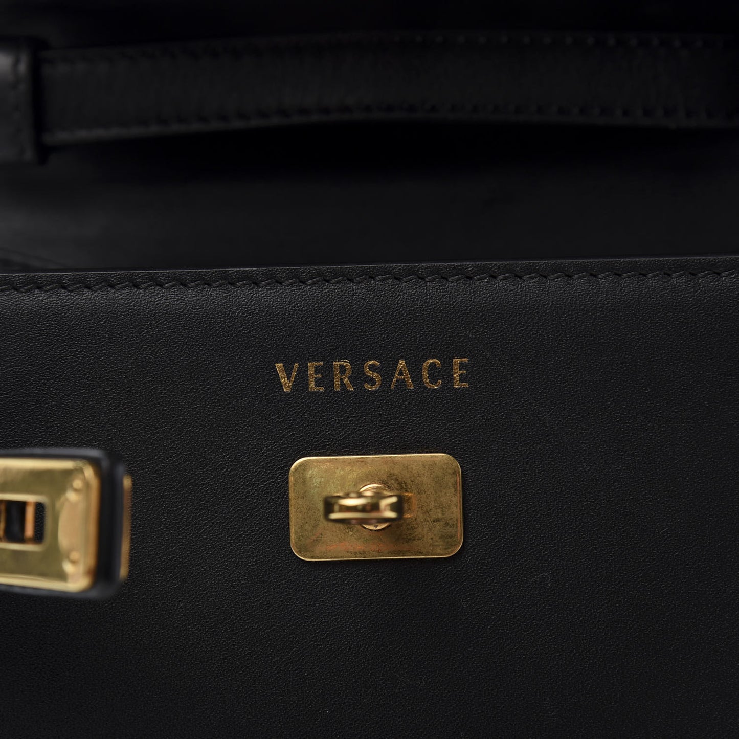 Calfskin Small Icon Handbag Black
