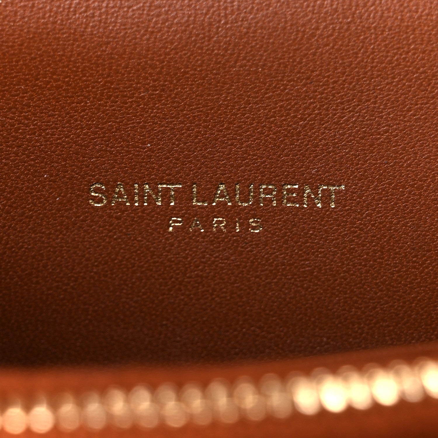 Saint Laurent Calfskin Crocodile Embossed Kate Monogram Tassel Chain Wallet Cuoio Tampona 7 of 11
