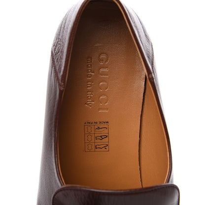 Gucci Goatskin Mens Horsebit Loafers 8.5 Brown 5 of 9