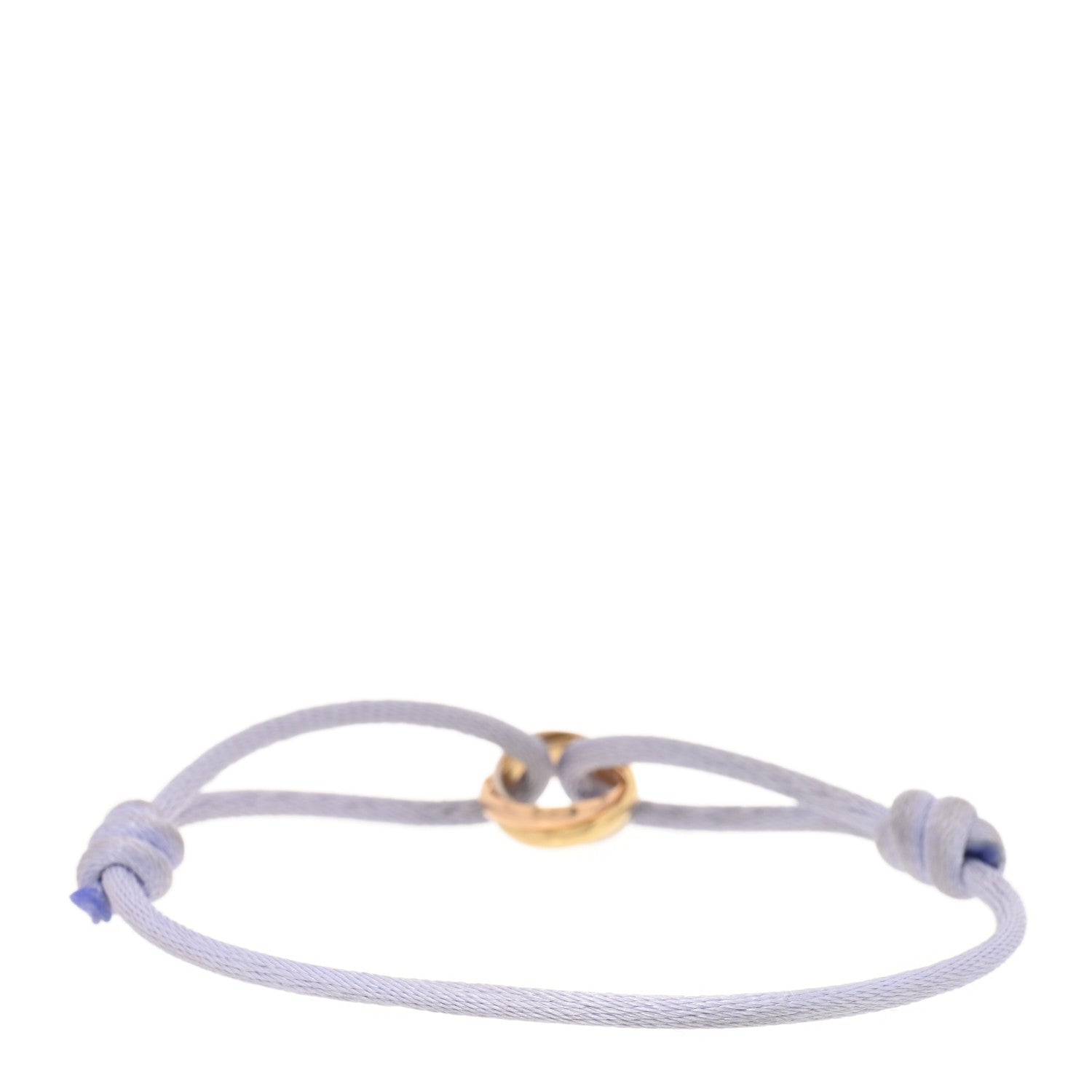 Cartier 18k Pink Yellow White Gold Trinity Adjustable Cord Bracelet Lilac 2 of 4
