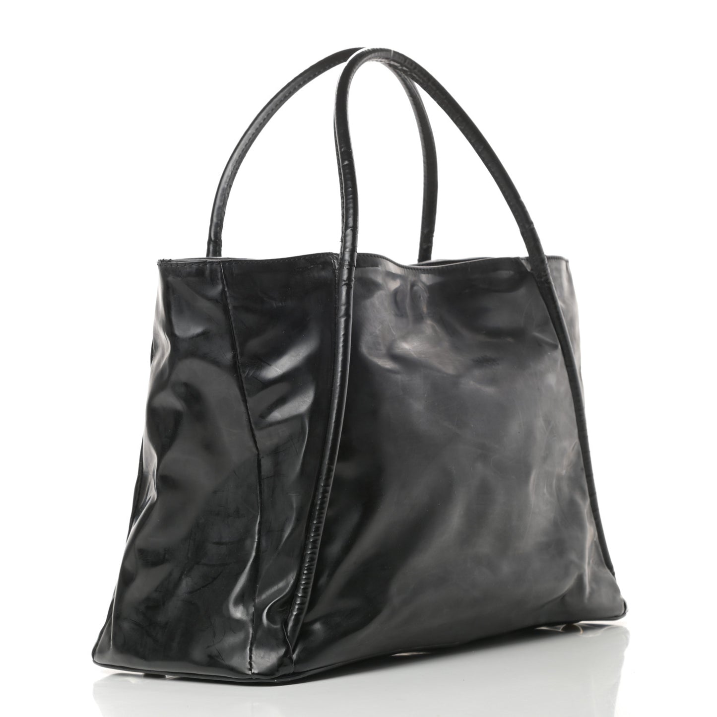 Patent Lacca Bow Tote Black