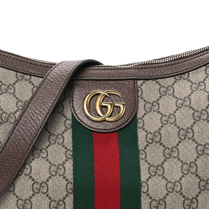 Gucci GG Supreme Monogram Web Small Ophidia Half Moon Hobo Brown 8 of 10