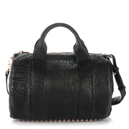 Alexander Wang Pebbled Lambskin Rocco Black Rose Gold Hardware 1 of 6