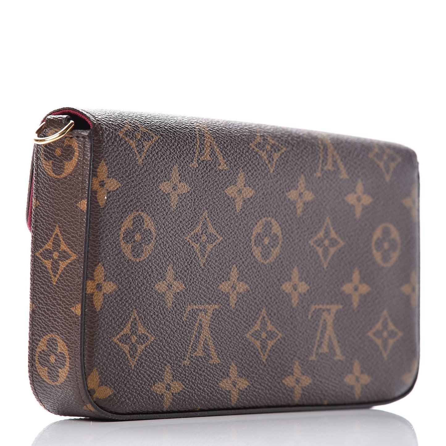 Monogram Pochette Felicie Chain Wallet Fuchsia