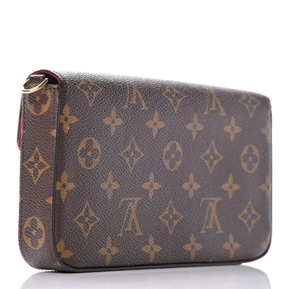 Louis Vuitton Monogram Pochette Felicie Chain Wallet Fuchsia 3 of 11