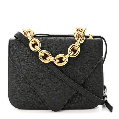 Bottega Veneta Calfskin Mount Envelope Bag Black 1 of 10