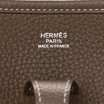 Hermes Taurillon Clemence Evelyne III PM Etoupe 6 of 9