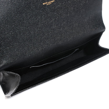 Saint Laurent Grain De Poudre Classic Monogram Clutch Black 5 of 8