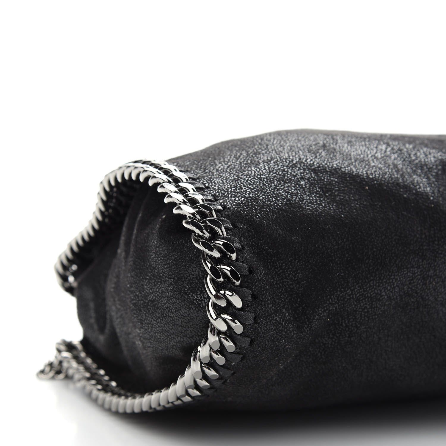 Stella McCartney Shaggy Deer Mini Falabella Fold Over Tote Black 7 of 8