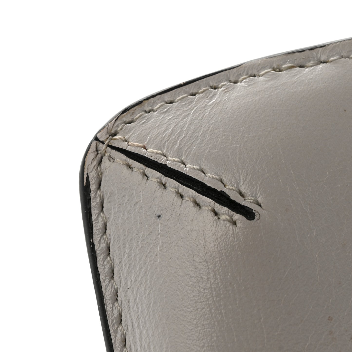 Calfskin Vlogo Envelope Clutch White