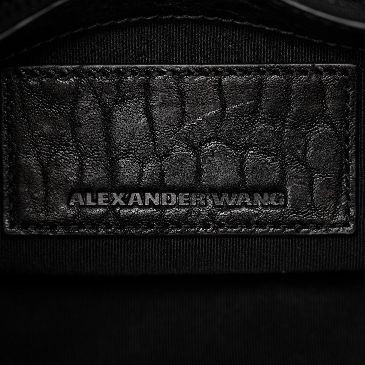 Pebbled Lambskin Mini Rockie Black Matte Black Hardware