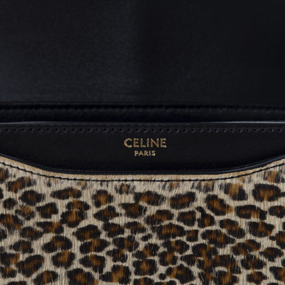 Celine Pony Hair Calfskin Leopard Print Besace 16 Black Naturals 10 of 12