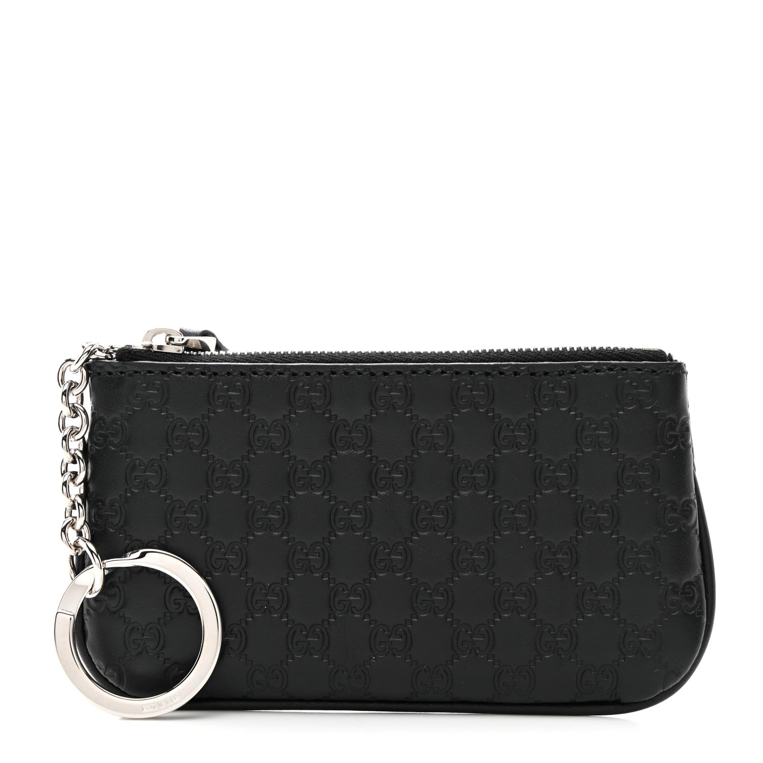 Gucci Microguccissima Key Ring Coin Case Black 1 of 7