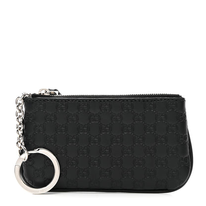 Gucci Microguccissima Key Ring Coin Case Black 1 of 7