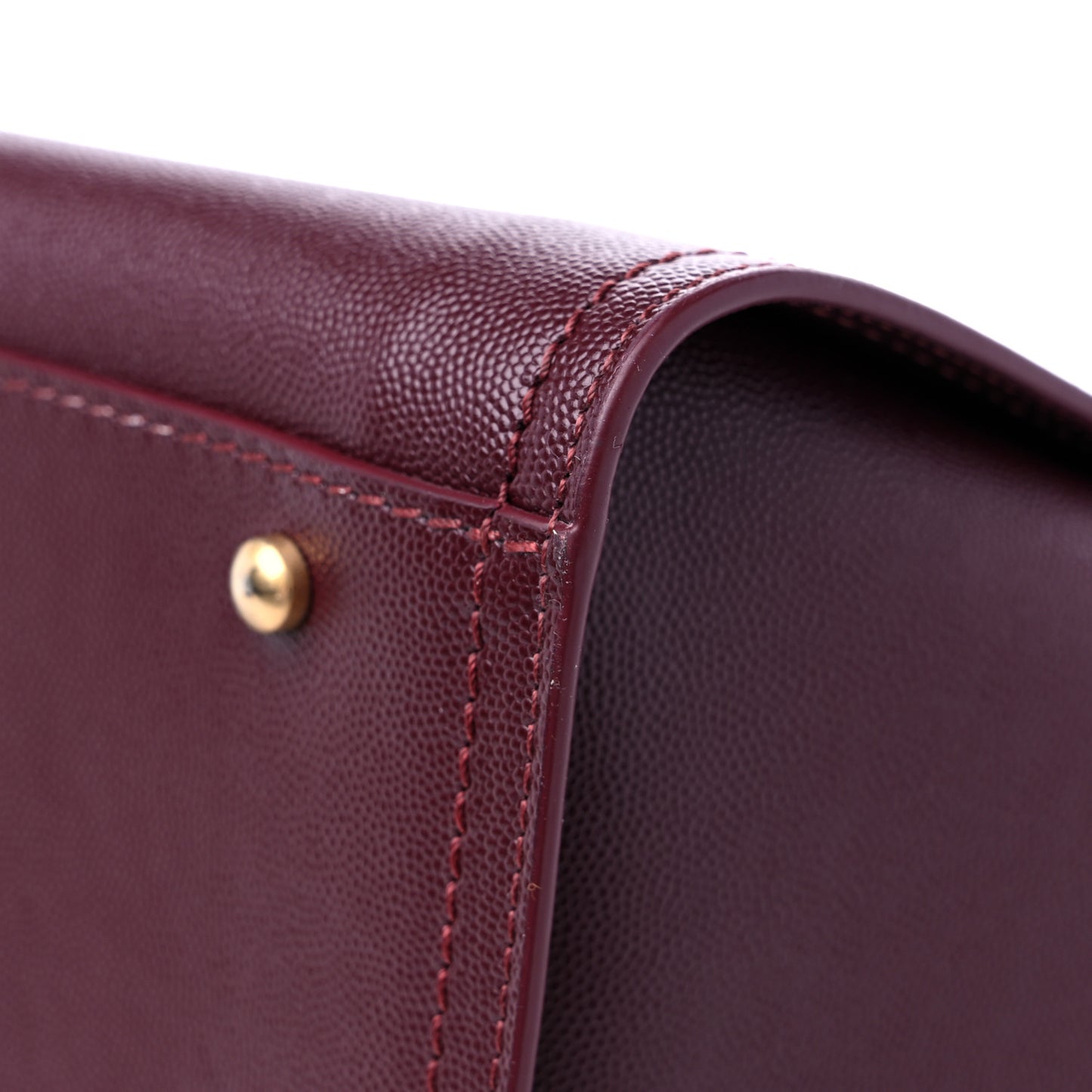 Caviar Small Studded Deauville Tote Burgundy