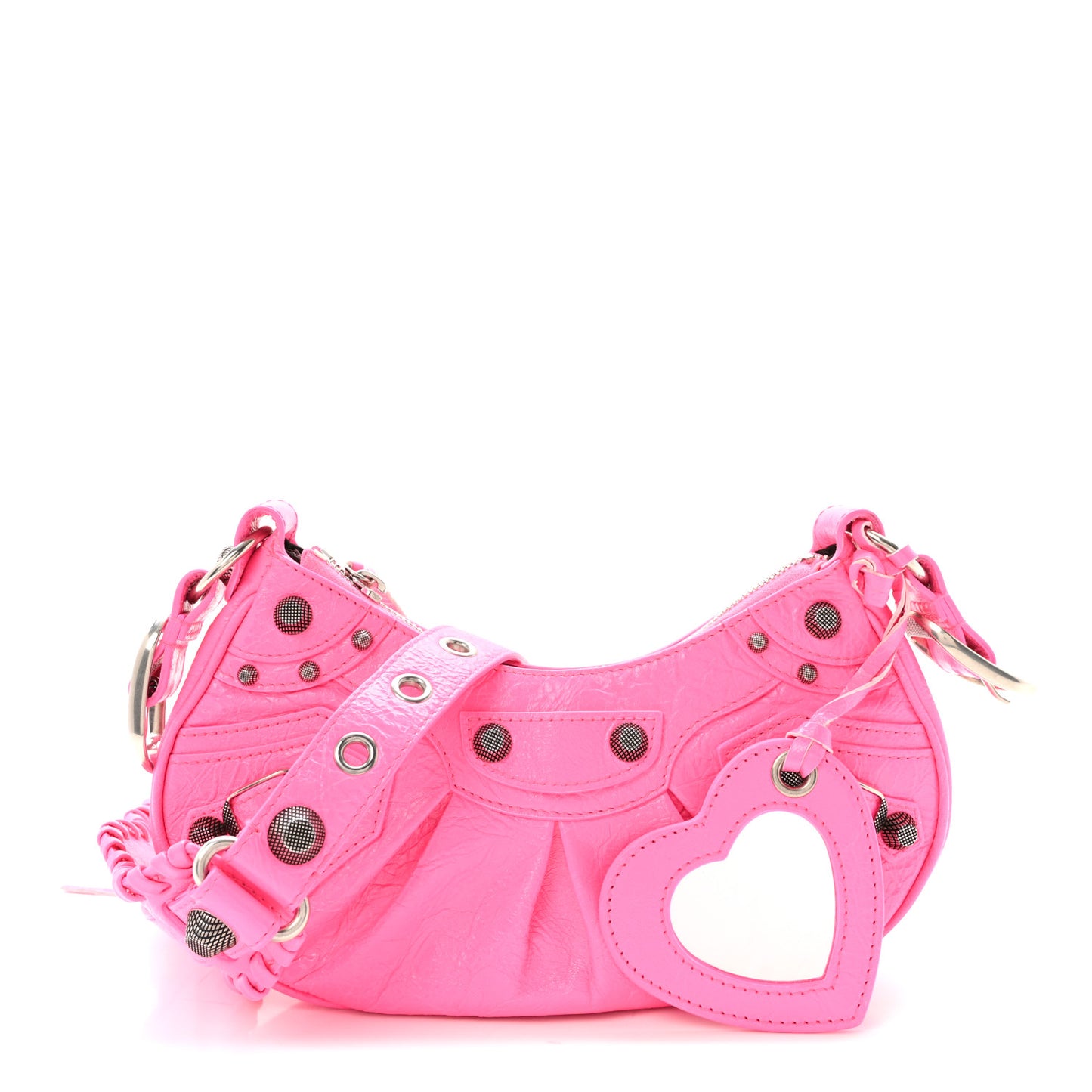 Agneau Arena Le Cagole Shoulder Bag XS Hot Pink Hot Pink