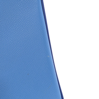 Hermes Epsom Horseshoe Bi Color Birkin 30 Bleu Paradis Bleu Electrique 12 of 13