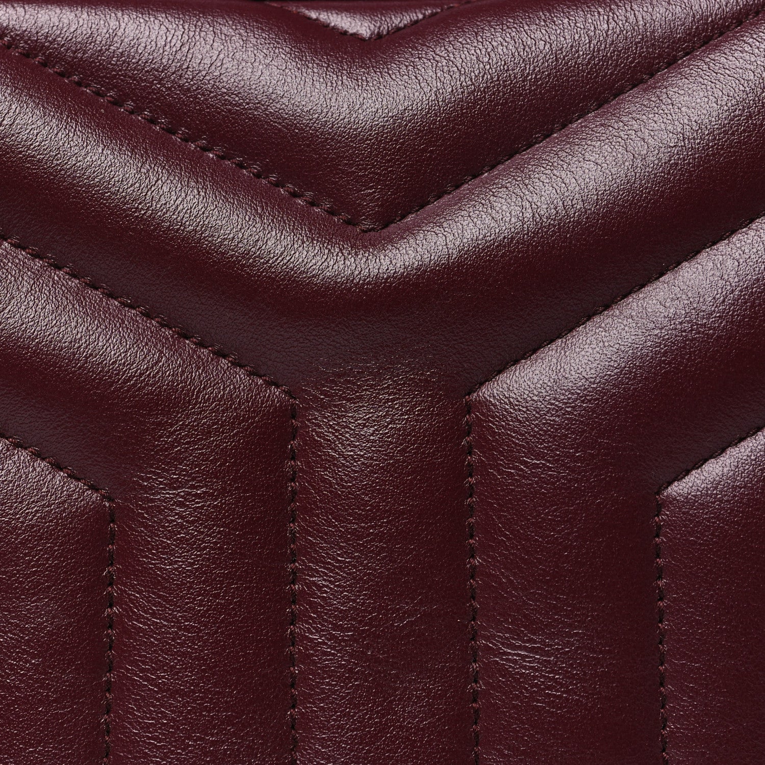 Saint Laurent Calfskin Y Quilted Monogram Small Loulou Bowling Bag Rouge Legion 8 of 10